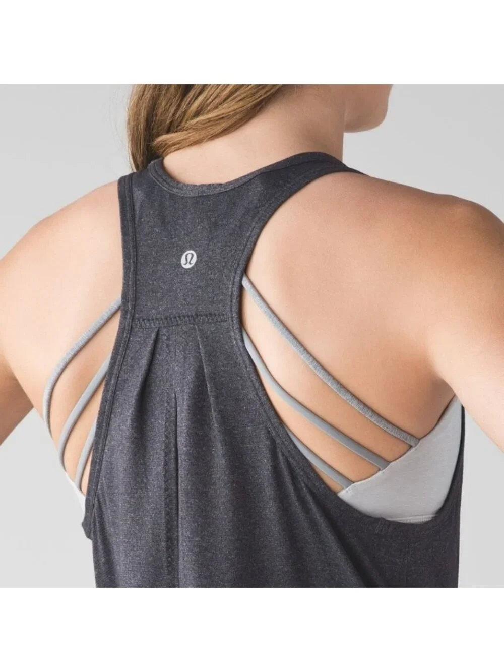 Lululemon Salute the Sun Tank Heathered Black